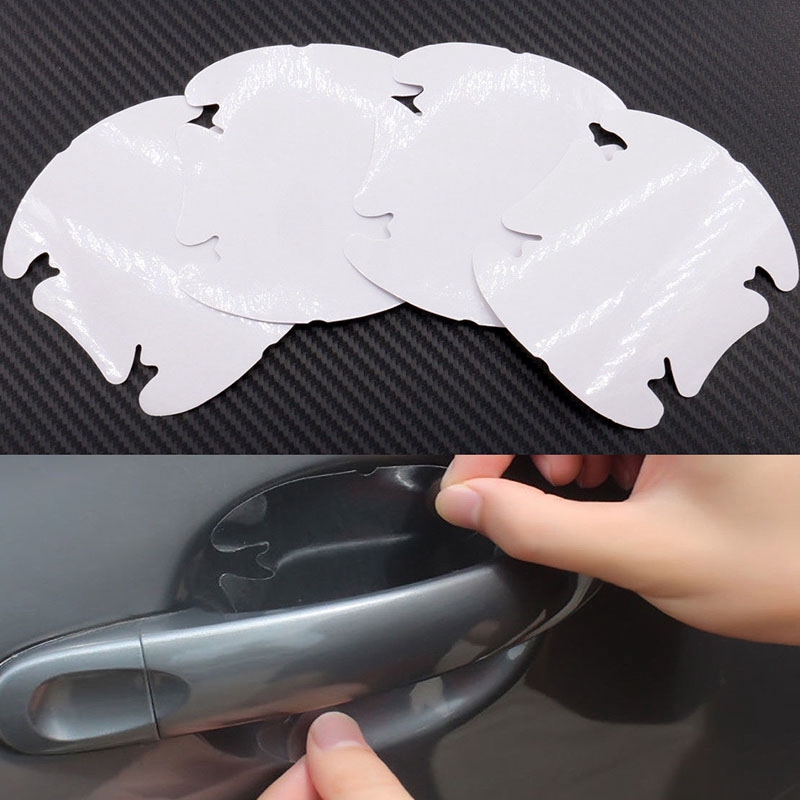 [Harga Grosir]8pcs Stiker Film Pelindung Handle Pintu Mobil Universal Invisible Anti Gores/Hot Sale