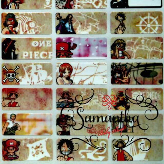 

Label nama waterproof motif One Piece