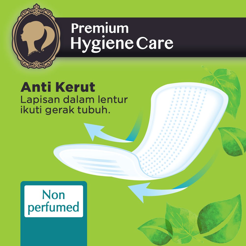 Laurier Cleanfresh Pantyliner Keputihan Breathable Premium Hygiene Care Non Perfumed -Tetap Bersih &amp; Ekstra Kering Isi 20 Buah