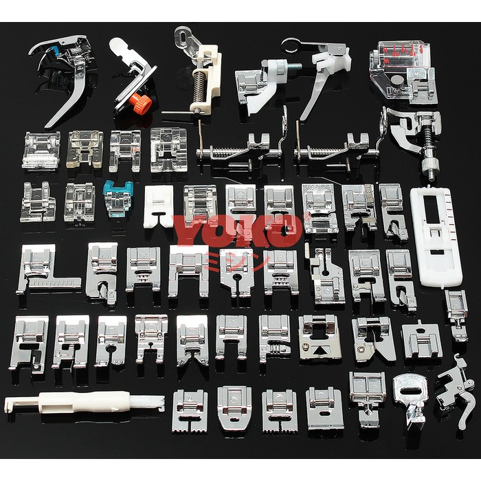 SEPATU MESIN JAHIT SET 52 PCS PORTABLE YOKO PRESSER FOOT