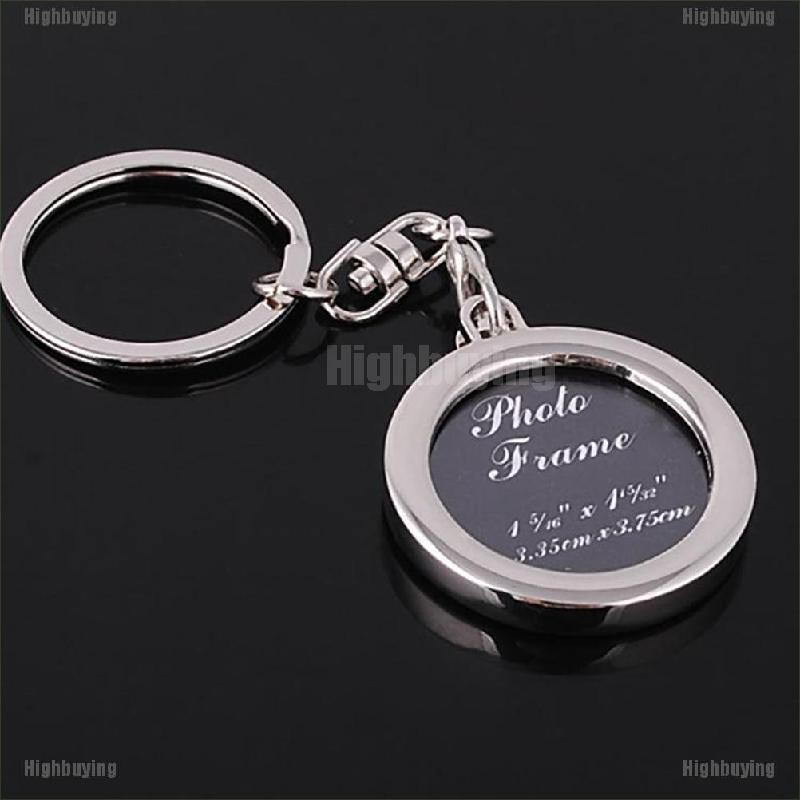 Hbid Glory 1pc Chic Transparent Clear Insert Photo Picture Frame Key Ring Chain Keychain Jelly