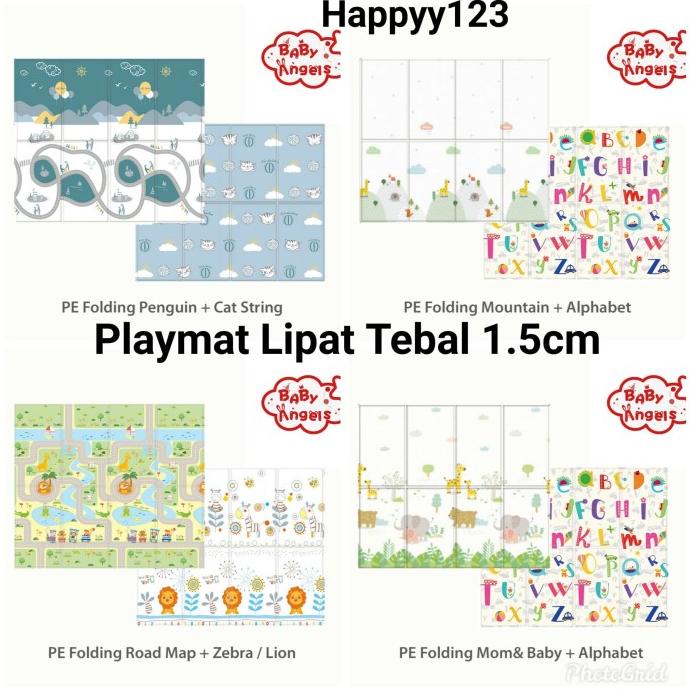 Playmat Lipat Tebal 1.5cm XPE Baby Angels Karpet Matras Anak Bayi