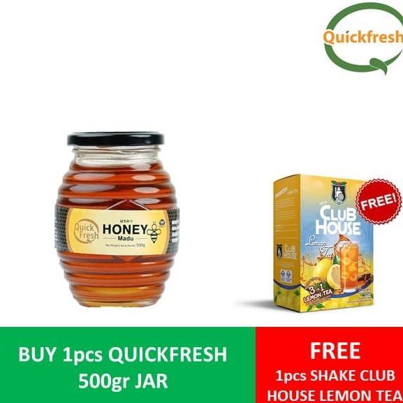 

[COD] [FREE SHAKE CLUB HOUSE LEMON TEA] Quickfresh Madu / Honey Jar 500G [COD]