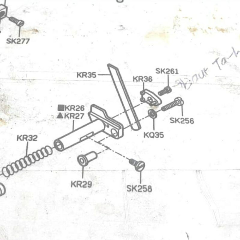 KR27 Dudakan Pisau Bawah Mesin Obras 737/747