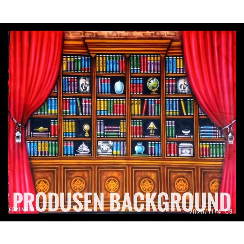 READY Kain Background Wisuda 3x2,5m Tirai Merah WS ER2 Backdrop Studio Photo