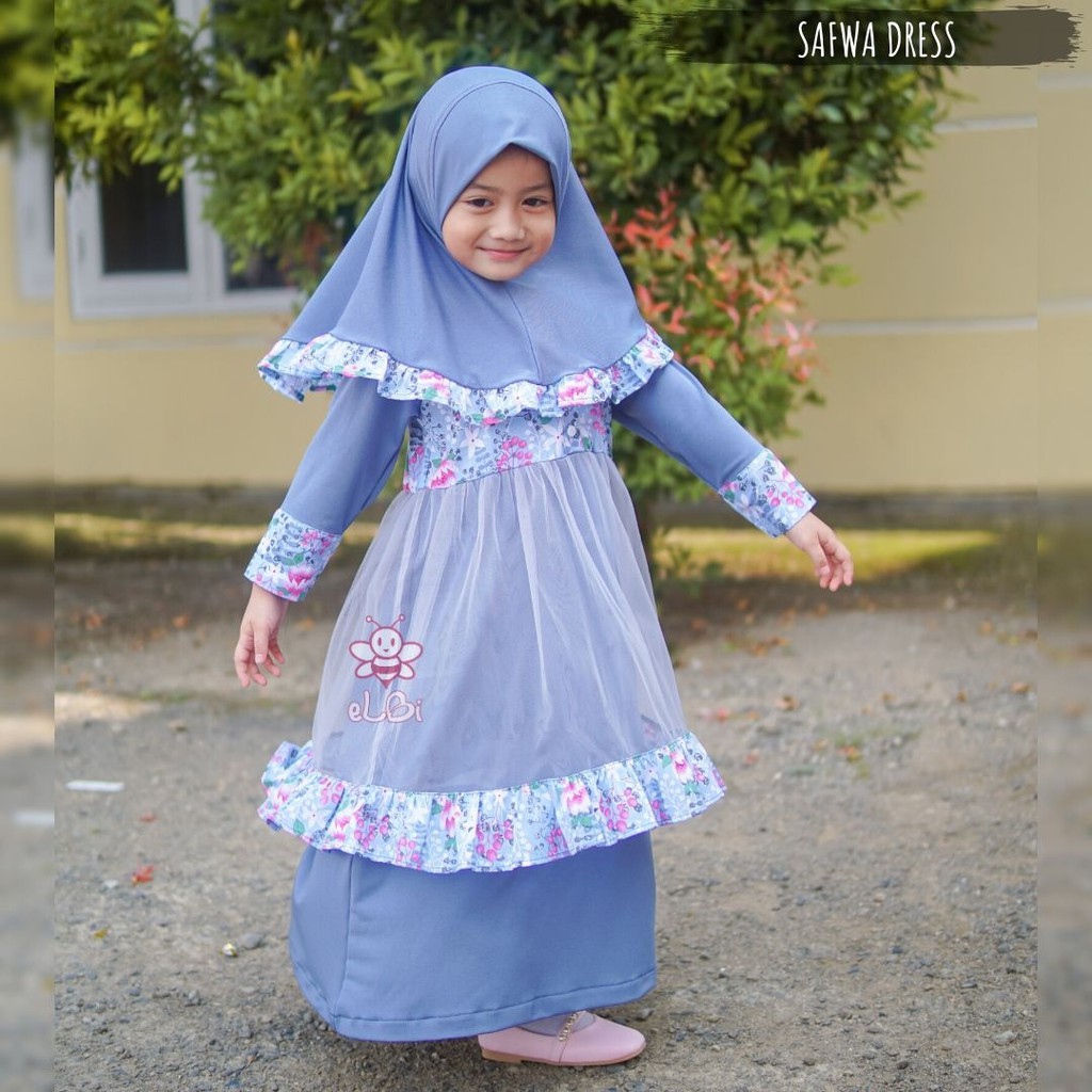 Gamis Anak Perempuan - Dress Anak Perempuan - Baju Muslim Anak Perempuan  - Safwa Dress