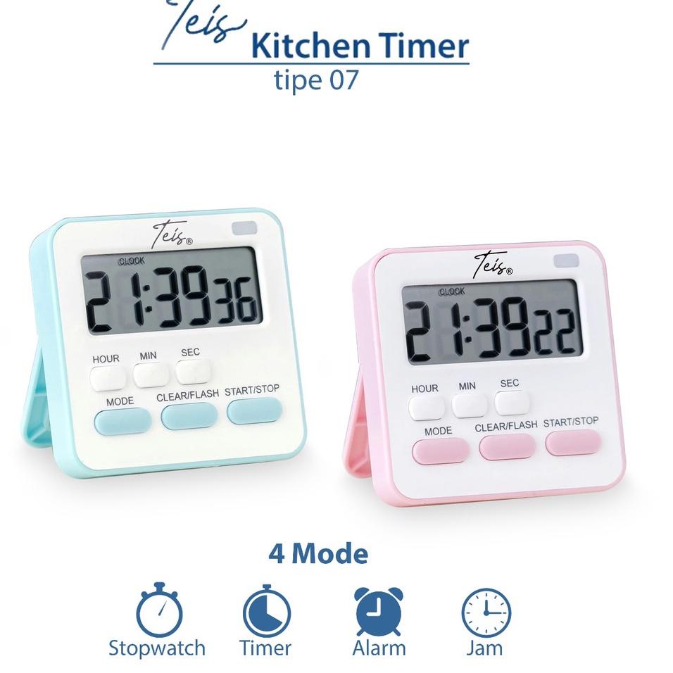 Buruan Serbu RUVO Digital Kitchen Timer Teis 07 Timer Dapur Digital Pengatur Waktu Masak Stopwatch Alarm Dapur mini