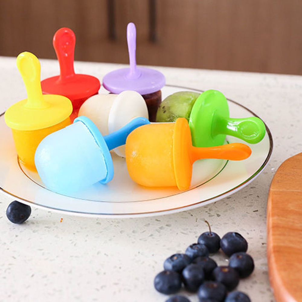Cetakan Es Krim Popsicle Model 7 Lubang, Warna-Warni