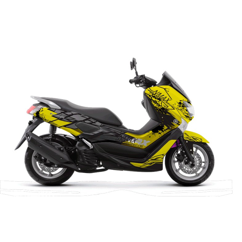 decal nmax tribal kuning