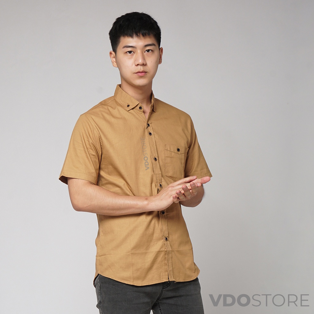 KEMEJA PRIA KHAKI BASIC LENGAN PENDEK BAJU POLOS DEWASA PREMIUM KEMEJA KERJA TEBAL M L XL HITAM PUTIH NAVY ARMY CREAM KEMEJA KANTOR FORMAL SANTAI CASUAL SEMI KASUAL VIRAL MURAH KATUN KUALITAS