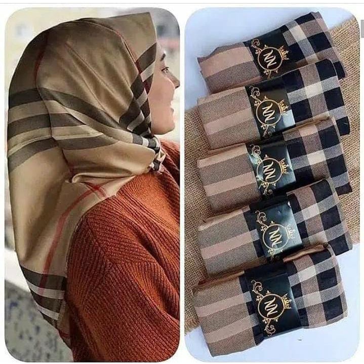 BESTSELLER Hijab Segiempat Voal Motif Printing Lasercut Kerudung Motif Square Grosir Jilbab Murah NN hijab-M463