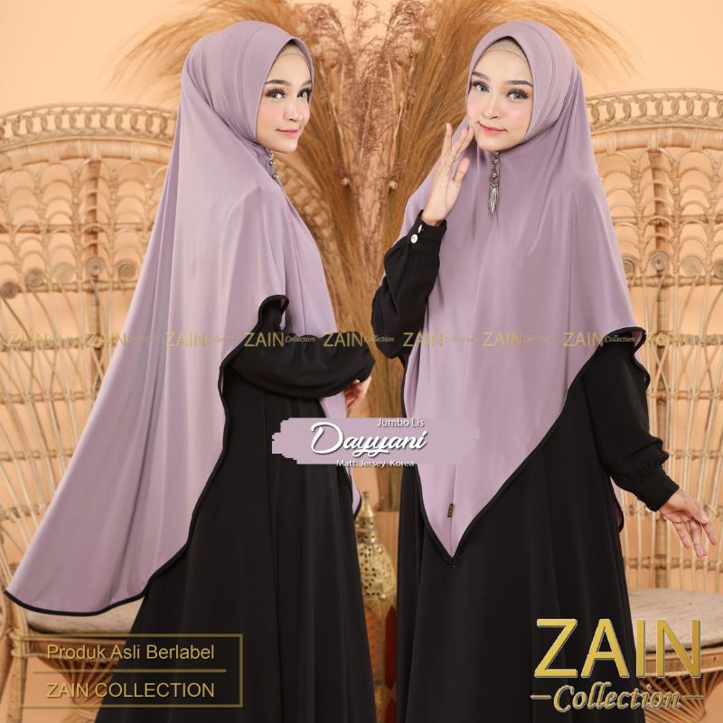 Jilbab Khimar Instan Syari Dayyani Jumbo List Ori Zain-4