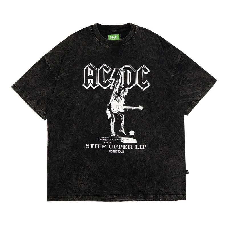 ACDC Stiff Upper Lip Tour Oversize T-Shirt Wash Acid