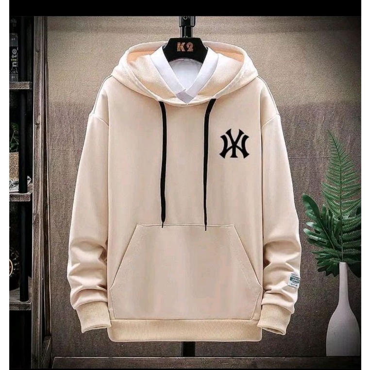 NY Jaket Sweater Hoodie Wanita Oversize Outerwear Pakaian Sweatshirt Korean