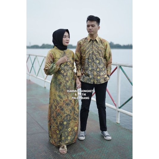 COUPLE GAMIS JUMPUTAN PALEMBANG ASLI SUTRA VALVET SILK