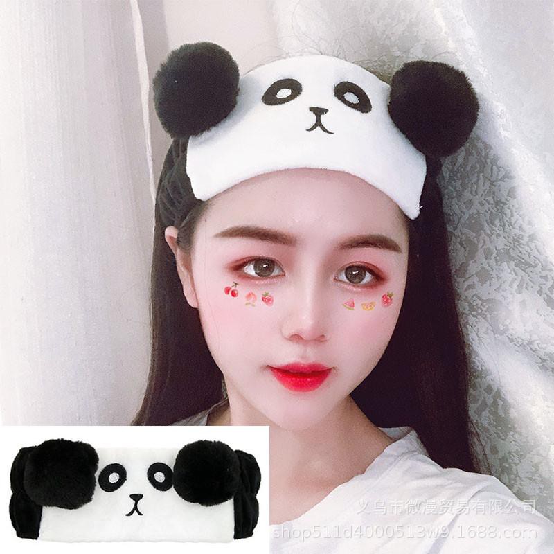 (BOW) Bandana Masker Cuci Muka Motip Panda