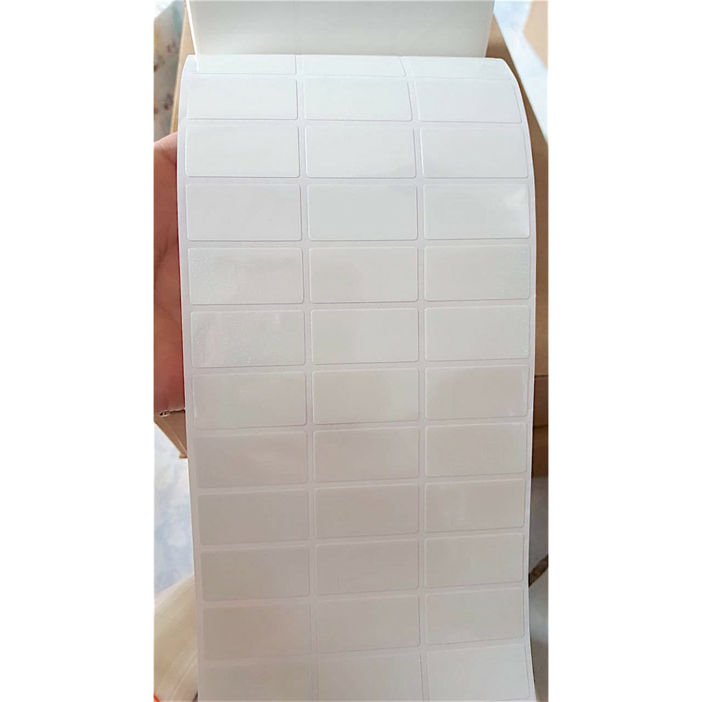 

Bergesan.mandala - Label Nama Anti Air Polos Putih - Stiker Waterproof