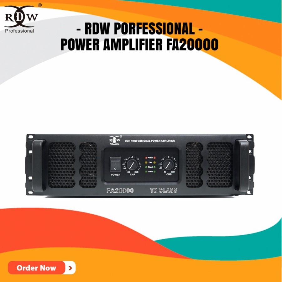 POWER AMPLIFIER 2 CHANNEL FA20000 / FA 20000 RDW PROFESSIONAL