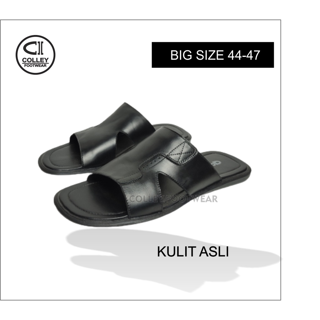 COD - 100% KULIT ASLI SANDAL KASUAL PRIA COLLEY / SANDAL TRENDI CLY-SDB-0222