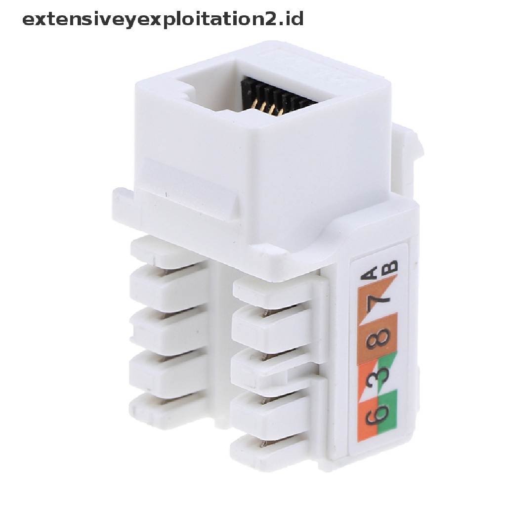 (Hotter) 5pcs Adapter Colokan Jack Eterna Cat6 Rj45 110untuk