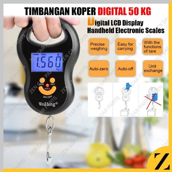 Timbangan Koper Digital 50 kg Gantung Portable Tas Luggage Scale Smile