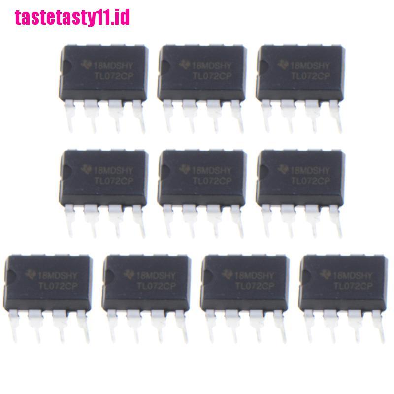 10pcs TL072CP IC Inline DIP-8 Operasi Ganda