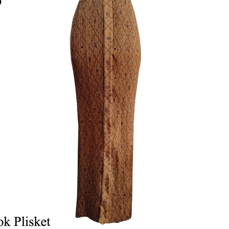 Rok Plisket Wiru Batik Instan Jarik Sogan Untuk Bawahan Kebaya