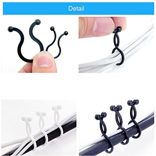 Klip Kabel Organizer Cable Pengikat Kabel Japan Twist Tie Cable lock Clamp Penjepit Kabel Klem Perapih kabel - 20 pcs