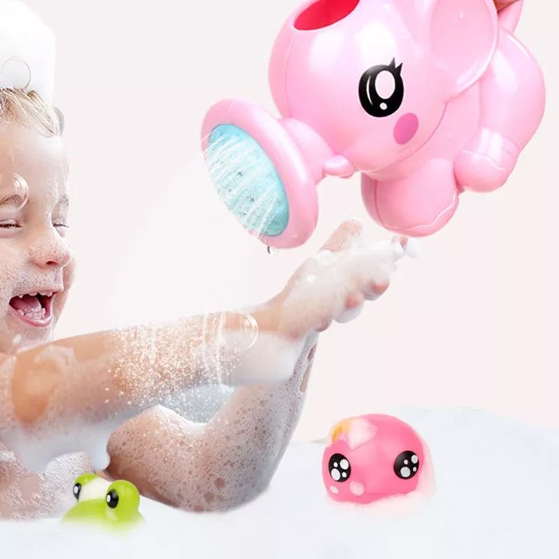 Mainan Mandi Anak Bentuk Gajah Lucu Baby Bath Toys Elephant Shower Siram Air