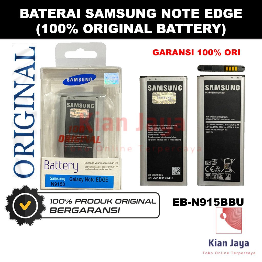 [Garansi 100% Ori] Baterai Samsung Galaxy Note 4 Edge / EB-BB915BBU Batre Batrai Battery Hp N9150 Original