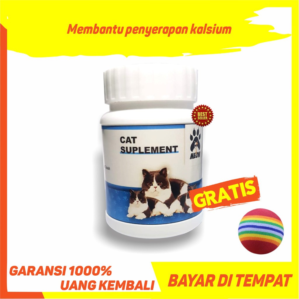 MEOW VITAMIN KUCING PEAKNOSE KUCING BRITISH KUCING ANGGORA KUCING HIMALAY MEMBANTU PENYERAPAN KALSIU