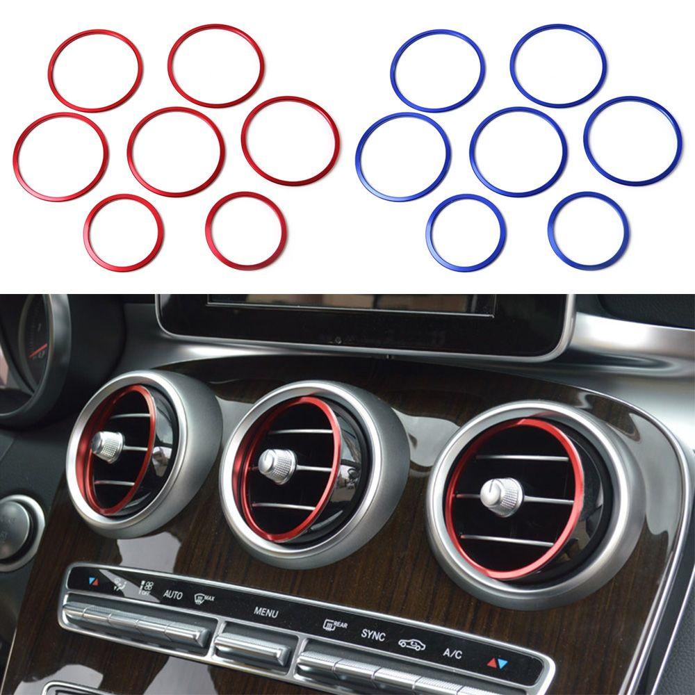 Populer 7pcs Exhaust port AC Ring Fitting AC Baru Mudah Dipasang Outlet Untuk Untuk Benz C GLC W205