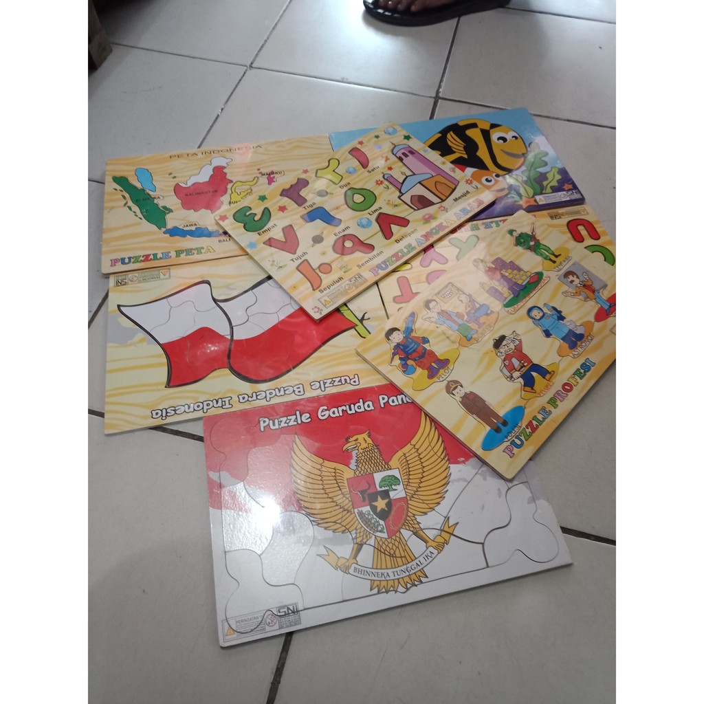 Puzzle Kayu Huruf,angka,gambar,huruf hijaiyah