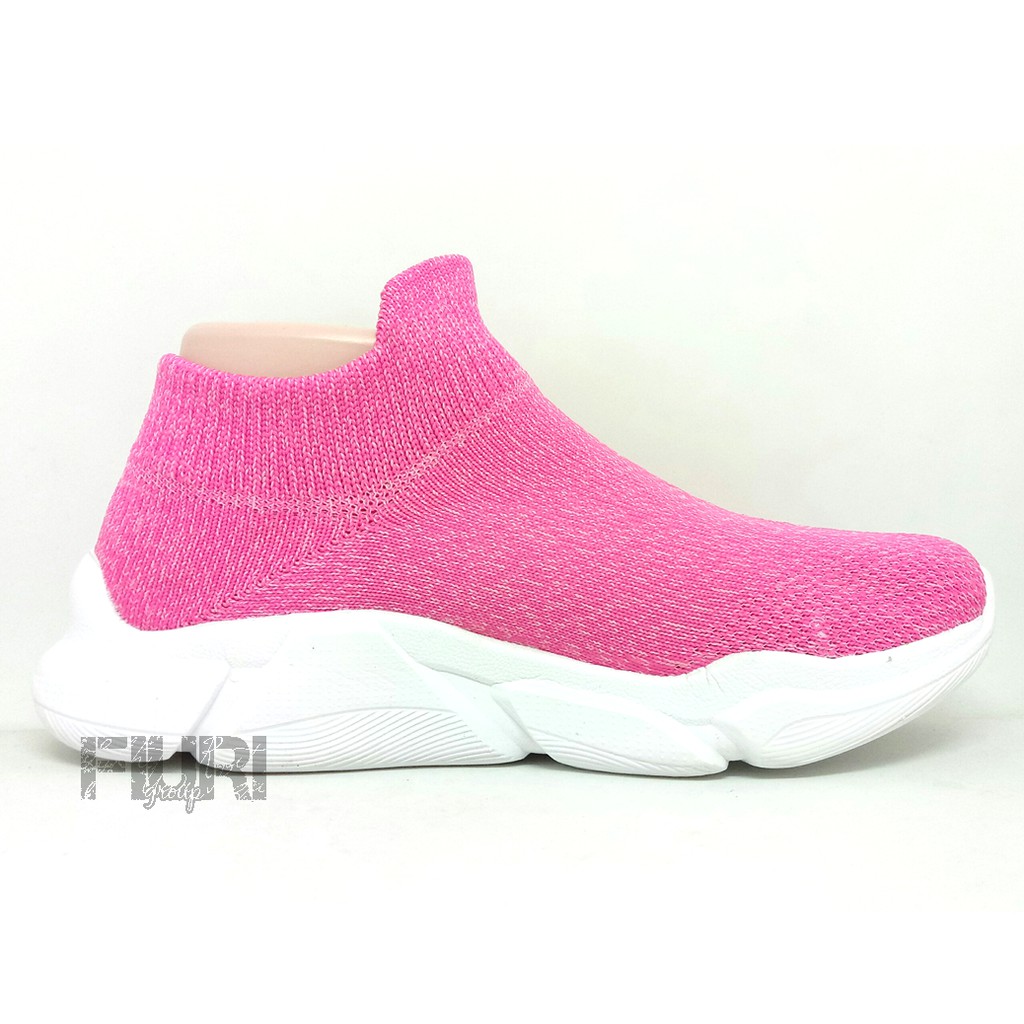 FIURI - Ando Original - THE ROCK 37-40 Pink - Sepatu Sneakers Wanita - Sepatu Olahraga Wanita - Sepatu Knit Rajut Wanita - Sepatu Jogging Wanita - Sepatu Sport - Sepatu Slip On Wanita - Sepatu Cewek