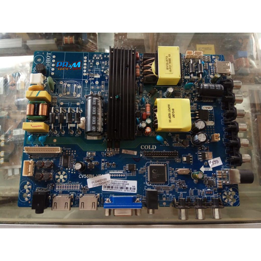 MAINBOARD TV POLYTRON 43D150 - MESIN TV PLD 40D150 - POLYTRON MB TV PLD 43D150