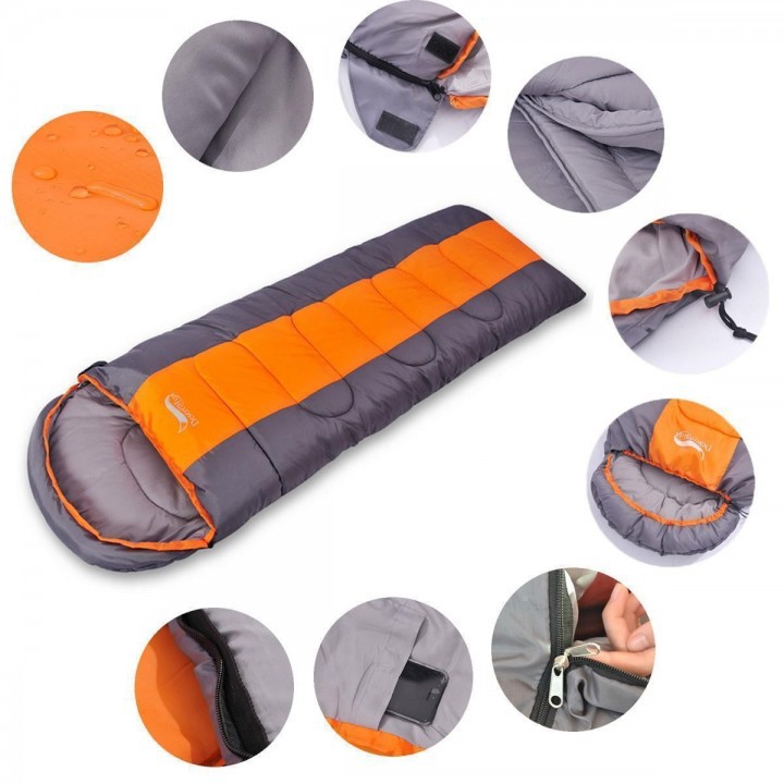 DESERT FOX Outdoor Waterproof Sleeping Bag - 1.4 Kg 75cm Standard