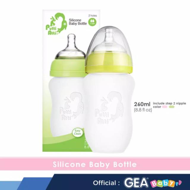 Putti Atti Silicone Baby Bottle 160ml - Botol Susu Bayi Silicone Single