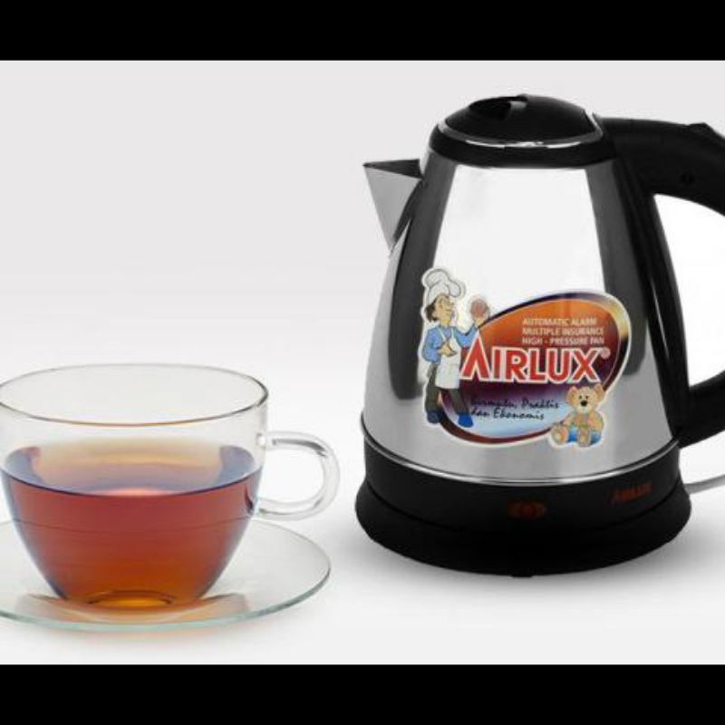 ketel listrik stainless teko listrik pemanas air 1,5 liter merk airlux