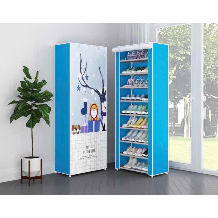 RAK SEPATU PORTABLE ANTI DEBU KARAKTEr