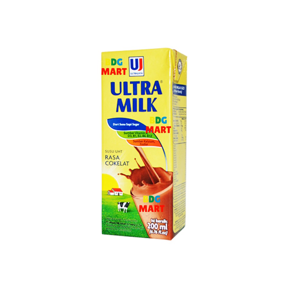 

ECERAN UHT Ultra Milk Cokelat Susu Ultra Rasa Coklat Kemasan Tetra Pack Higenis - 200ml