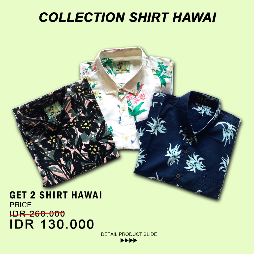 KEMEJA PRIA LENGAN PENDEK MOTIF HAWAI / KEMEJA CASUAL / KEMEJA CASUAL / KEMEJA HAWAI