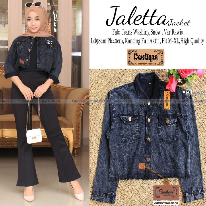 Jaletta jacket by cantique / Jaket jeans wanita premium