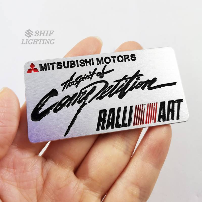 1pc Stiker Emblem Ralliart MITSUBISHI Bahan Metal Untuk Dekorasi Mobil