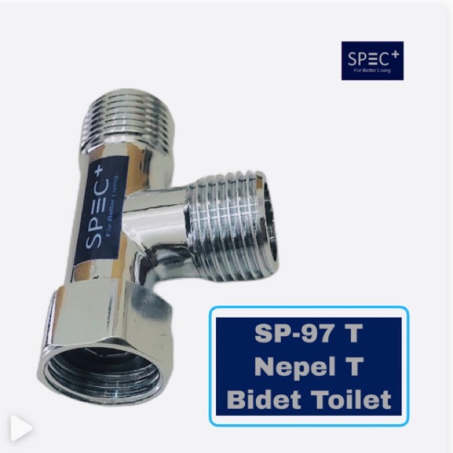 SPEC+ SP-97-T Nepel T Kuningan 1/2 “ inch / Kran T Bidet Toilet Shower