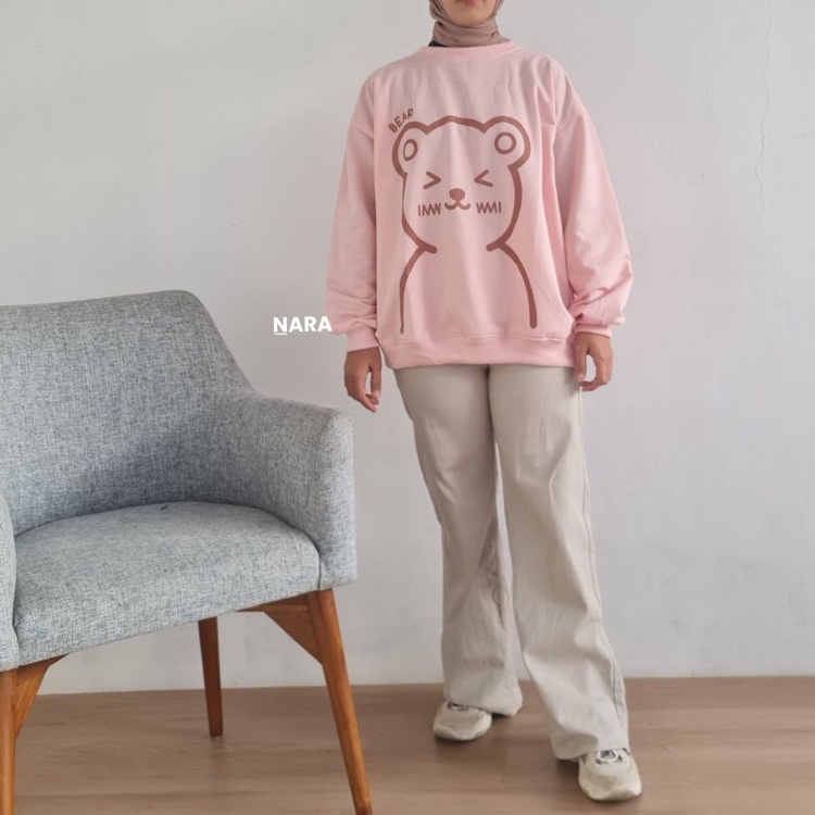 Nara.Grosir - Bear Pop Big Size Sweater