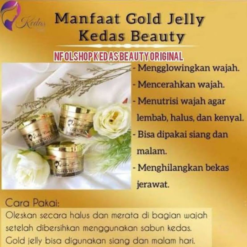 GOLD JELLY KEDAS BEAUTY  100% PRODUK ORIGINAL MEMBER RESMI KEDAS BEAUTY (FREE GIFT)