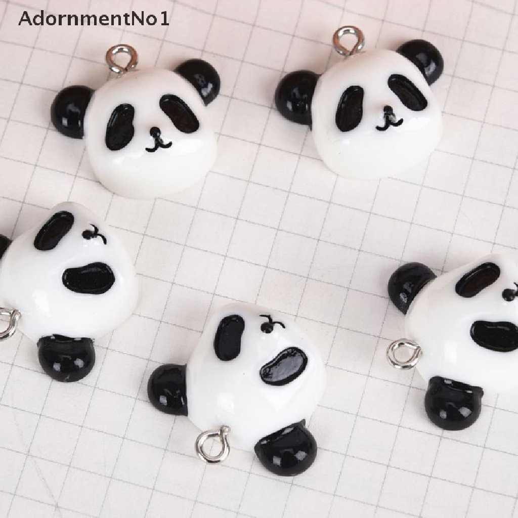 (AdornmentNo1) 20pcs / Set Liontin Bentuk Panda Bahan Resin Untuk Kerajinan Tangan DIY