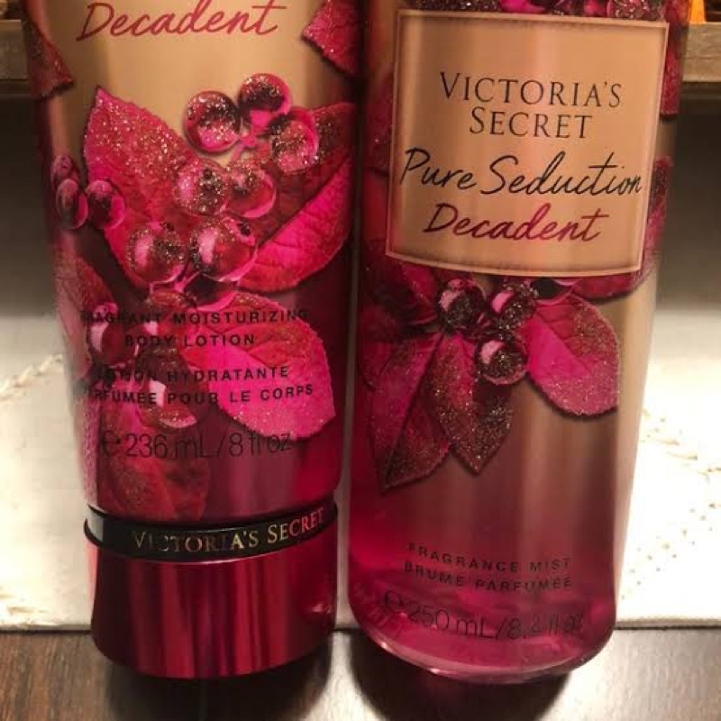 set parfum dan lotion vs pure seduction decadent