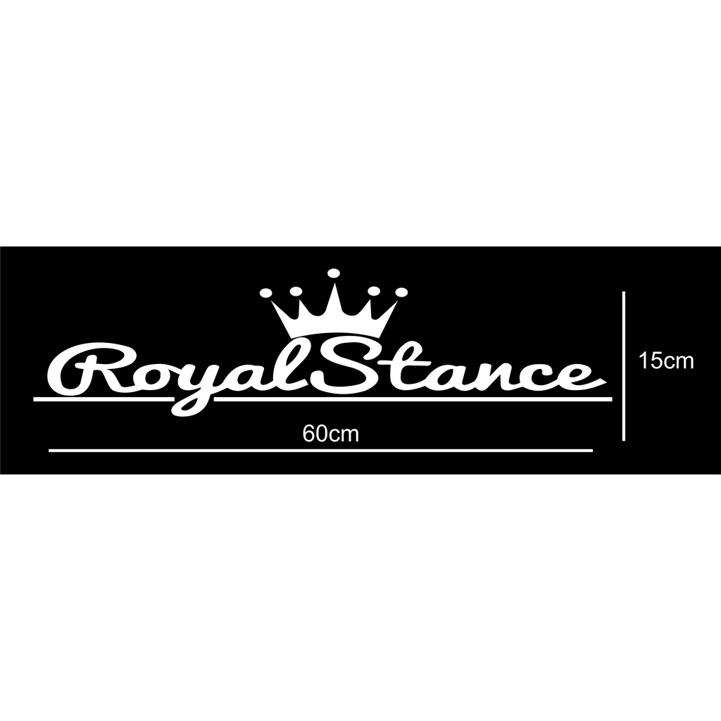 stiker kaca depan mobil ROYALSTANCE