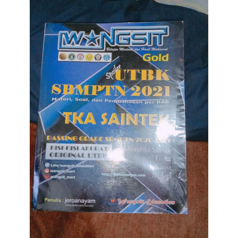 Buku Wangsit UTBK 2021/ Wangsit Saintek 2021 Gold Original/ Wangsit TKA saintek 2021